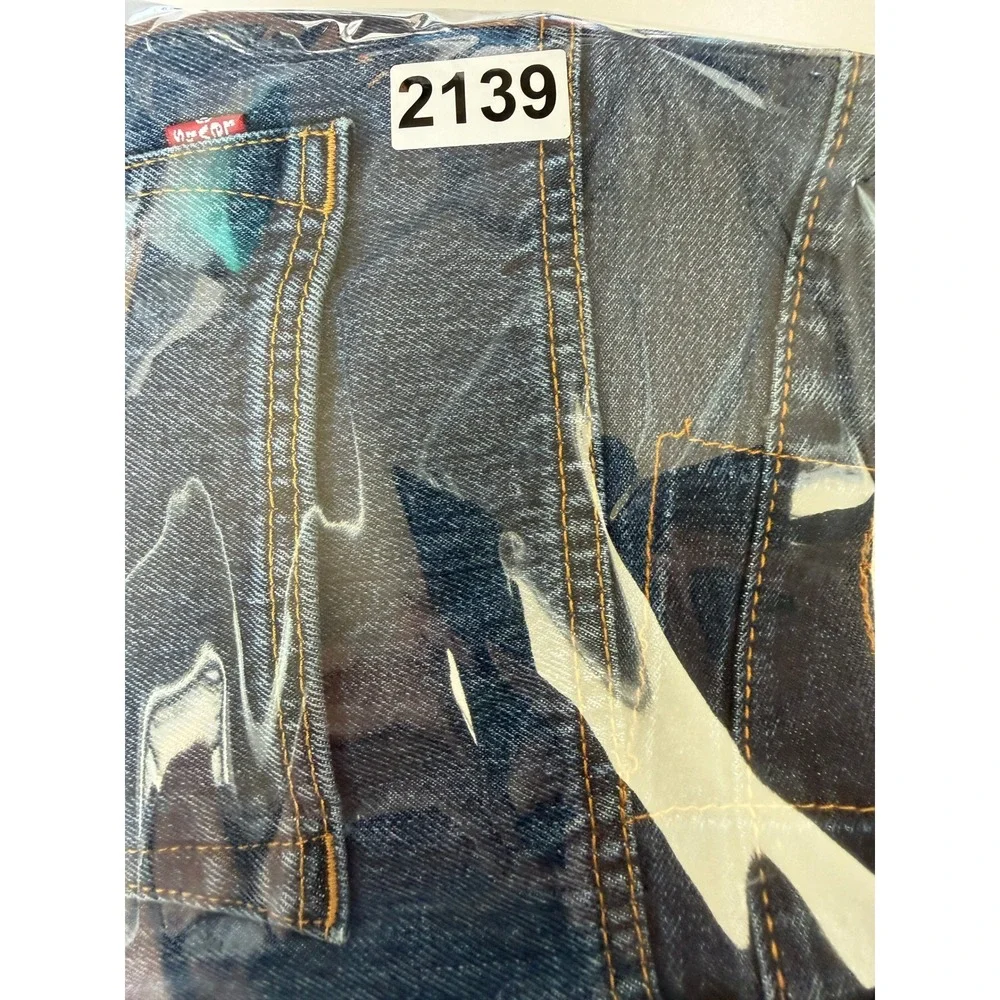 Levis 501 Original Fit Jeans Mens 34x36 Dark Wash Blue Button Fly Straight Leg